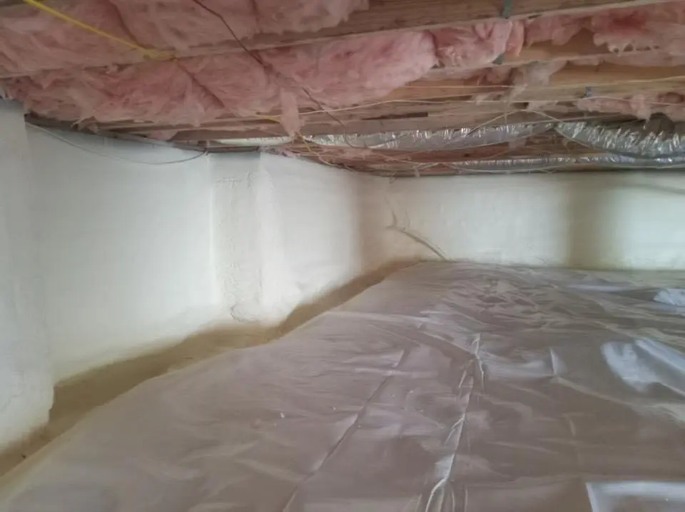Crawl space encapsulation with closed-cell spray foam for Flat Roof Repair in Port Royal